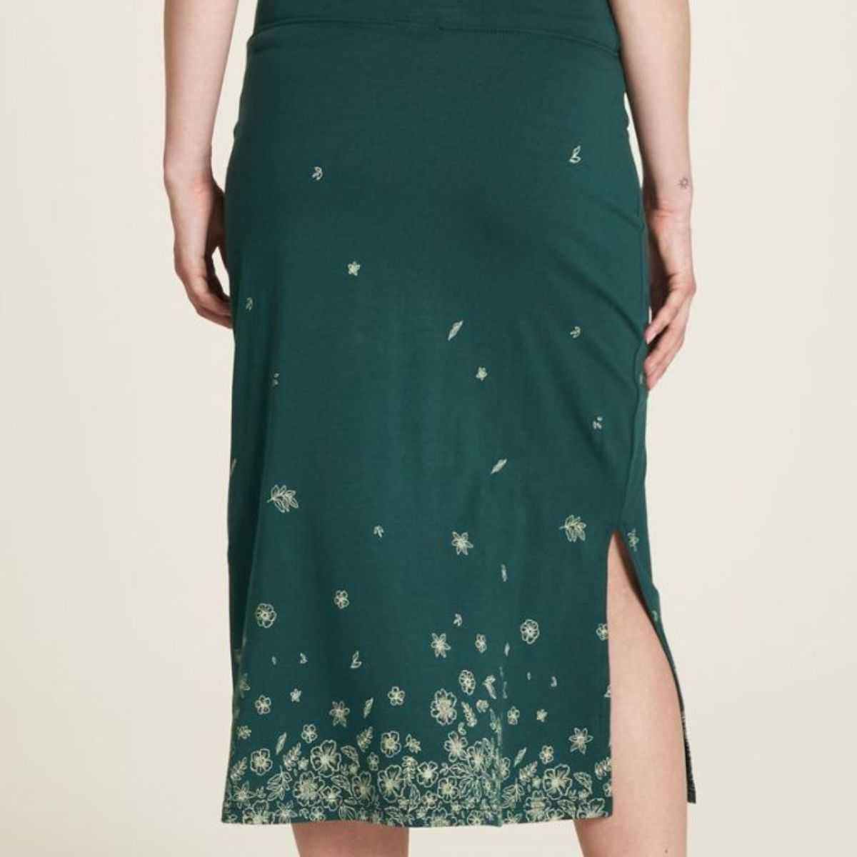 Jupe longue en jersey de coton bio avec ceinture élastique