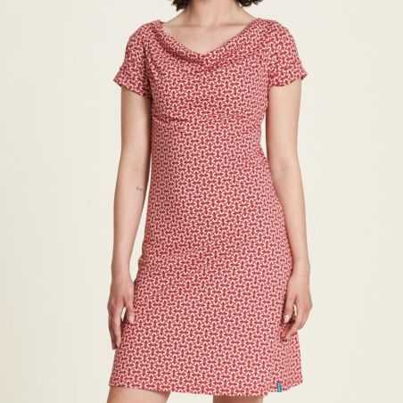 Robe femme en jersey extensible avec col cascade