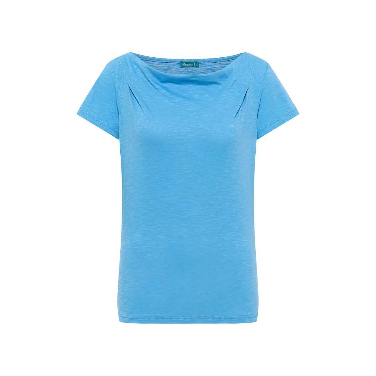 T-shirt femme en coton bio avec col bénitier