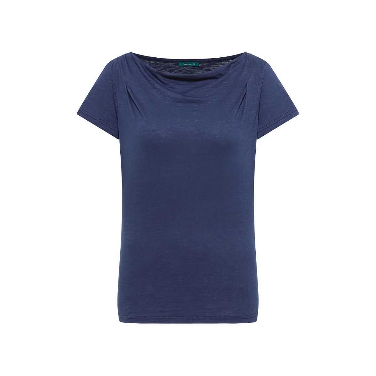 T-shirt femme en coton bio avec col bénitier