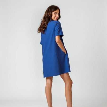 Robe en coton Laina pour femme - Bleu