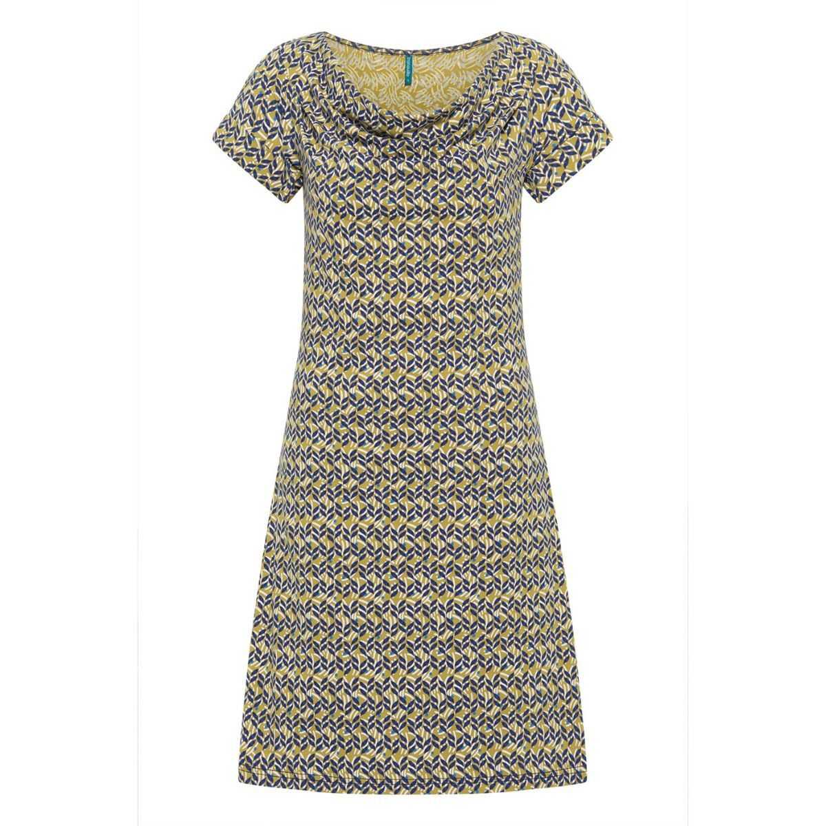 Robe pour femme en coton - décolleté cascade - naturelle bambou