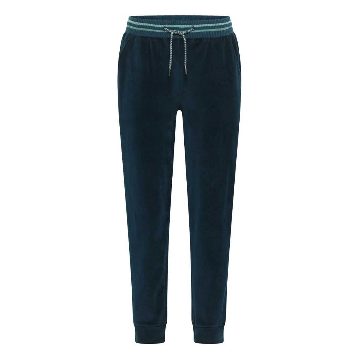 Pantalon nicki ajusté pour femme en coton bio - couleur deep water