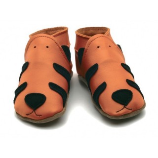 CHAUSSONS CUIR SOUPLE tigre