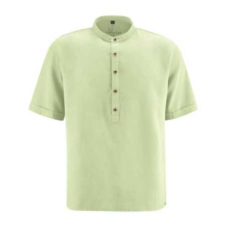 Chemise tissée bio col montant
