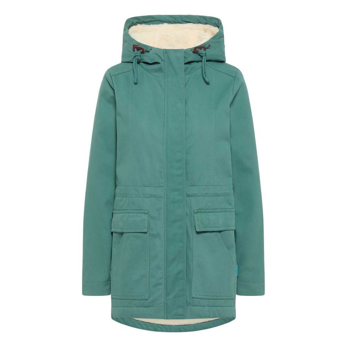 Veste femme verte coton biologique et polyester recyclé