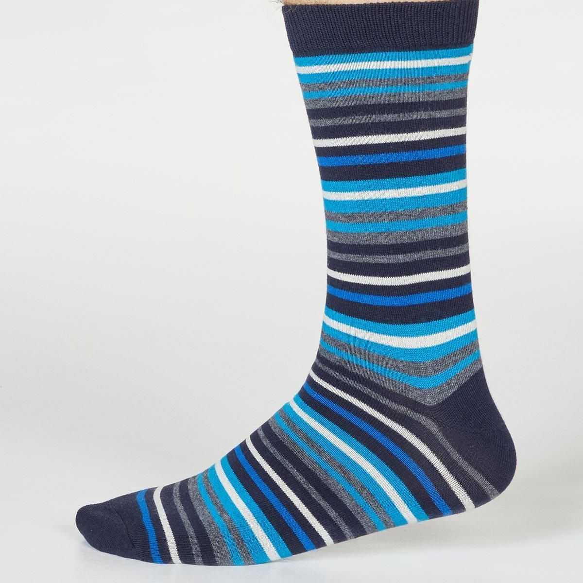 Chaussettes bambou et coton bio à rayures Chaussettes bambou et coton bio à rayures