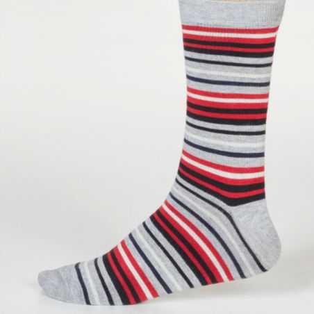 Chaussettes bambou et coton bio à rayures