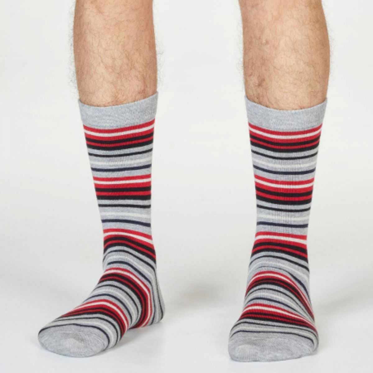 Chaussettes bambou et coton bio à rayures 4