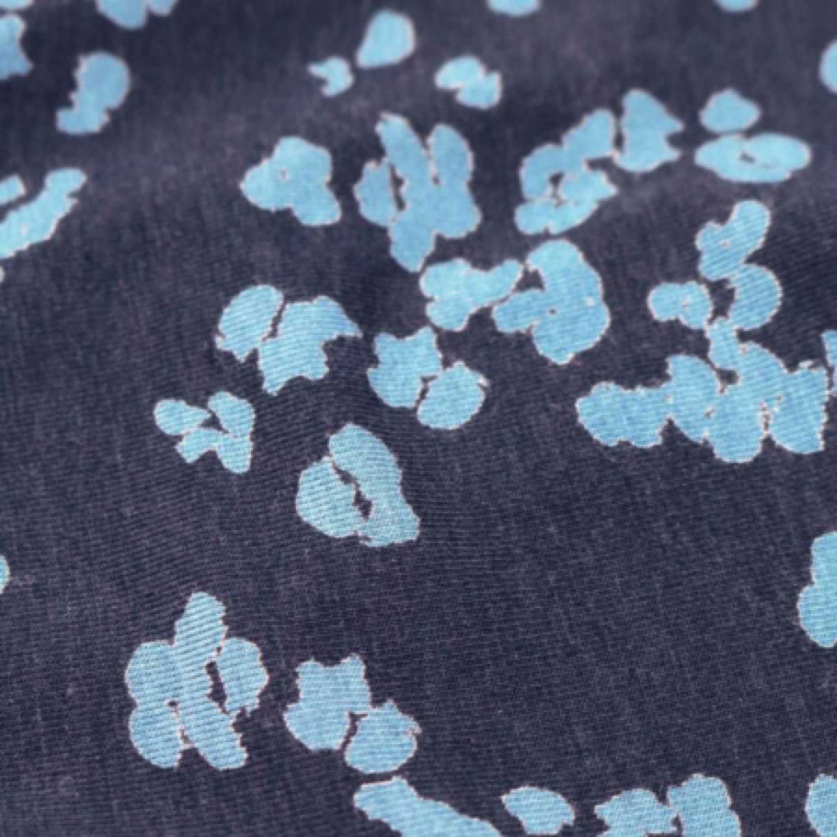 Brassière bleu marine imprimé fleuris bambou coton bio