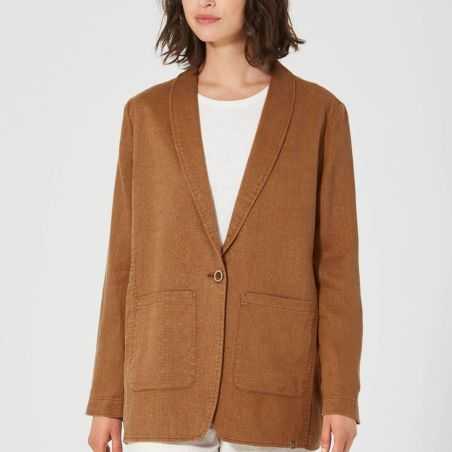 Blazer bio chanvre, mode éthique femme