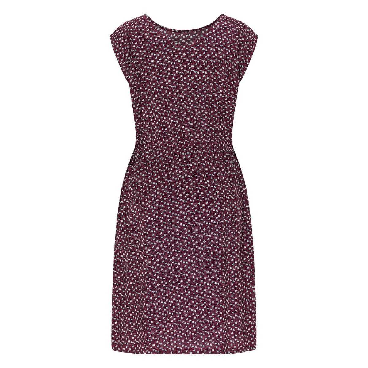 Robe EcoVero bordeaux marguerites