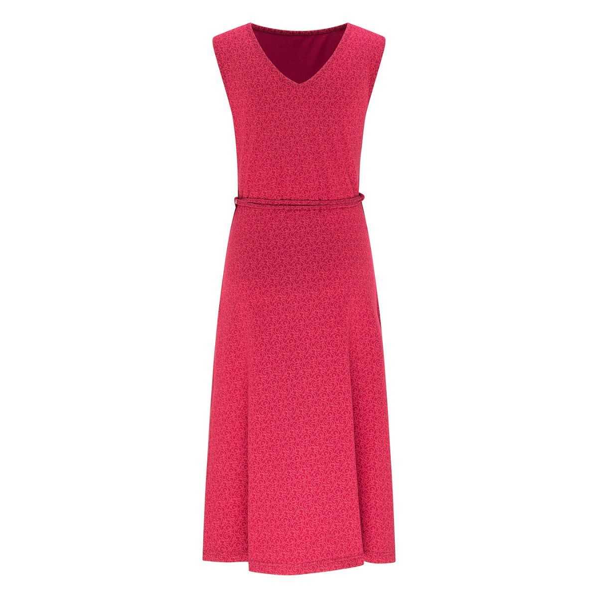 Robe jersey rouge tourbillon