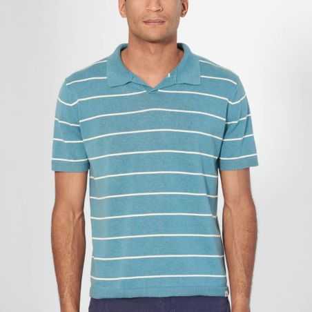 Polo en maille, chanvre et coton bio