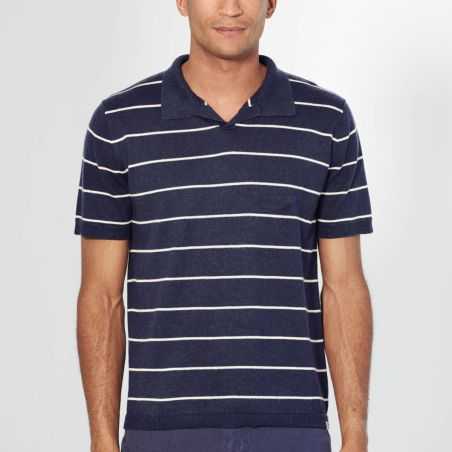 Polo en maille, chanvre et coton bio