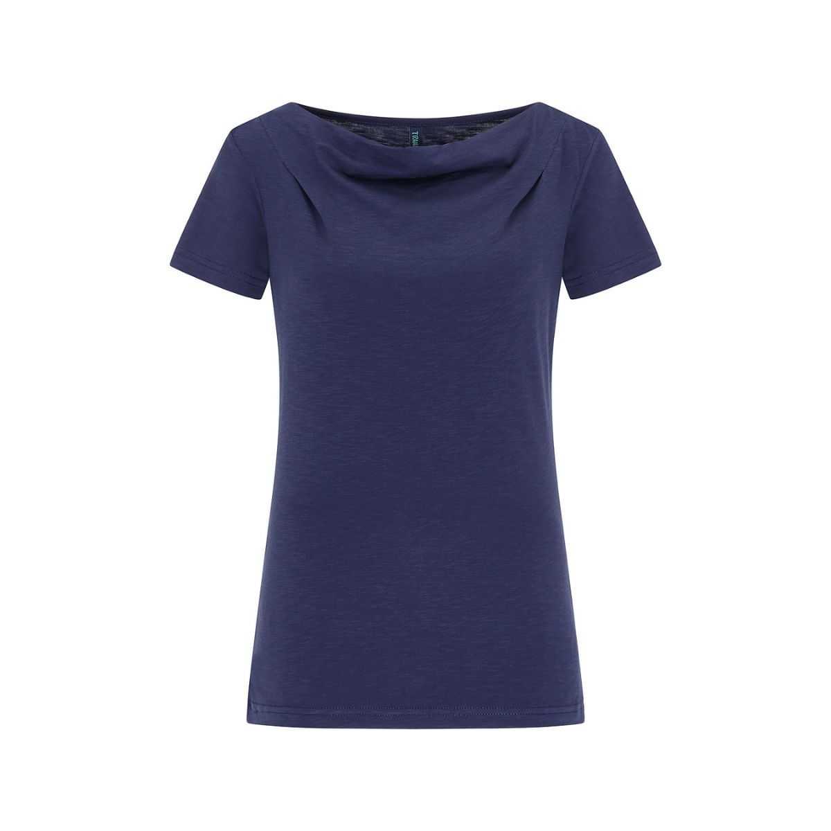 Chemise courtes jersey, en coton bio, bleu marine