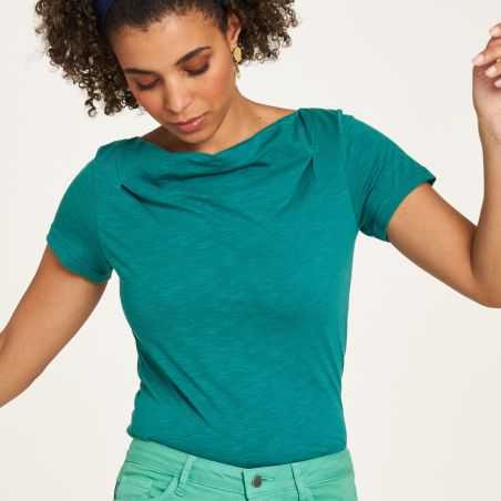 Chemise courtes jersey, en coton bio, bleu marine