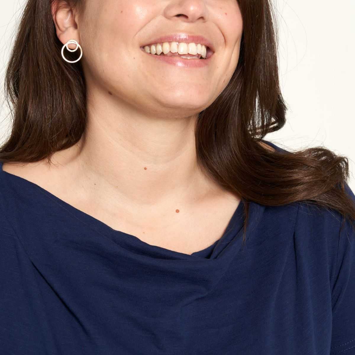 Chemisier jersey en coton bio, couleurs unies, GOTS