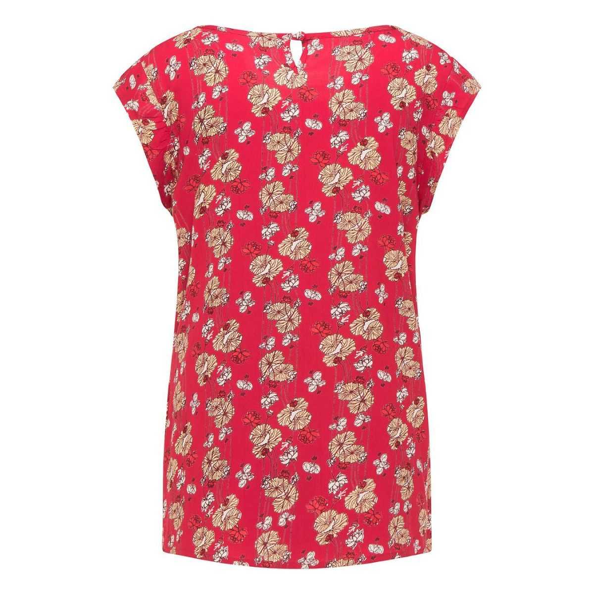 Chemisier en ecovero, à motifs fleurie, rouge, GOTS