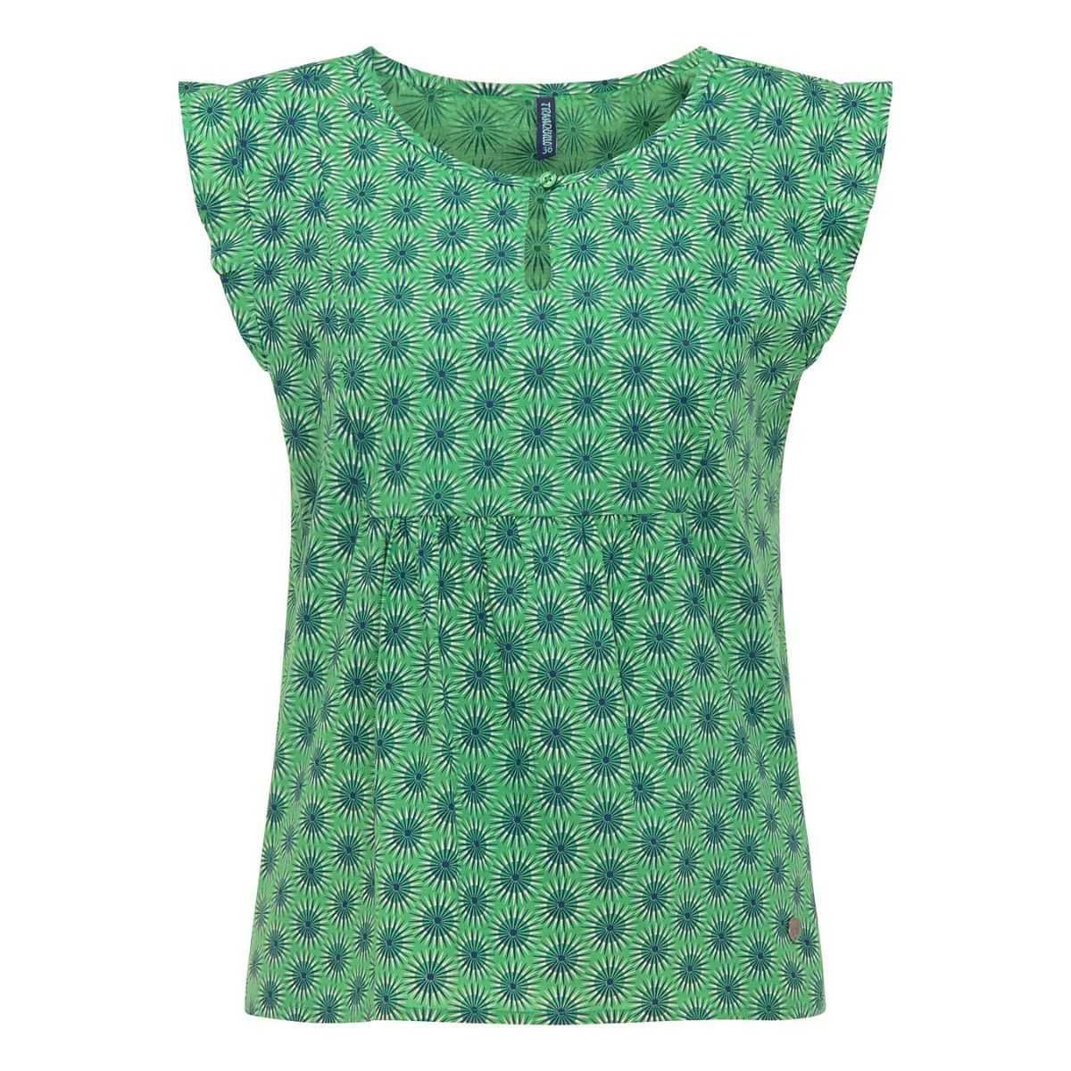 Chemisier sans manches, motifs imprimé Vert, Gots