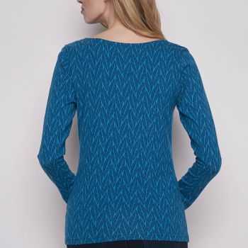 Haut à manches longues en coton bio, Imprimé, Gots et Vegan