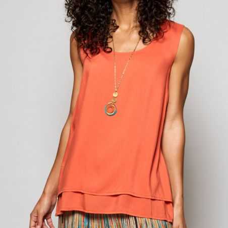 Débardeur femme double couche en viscose