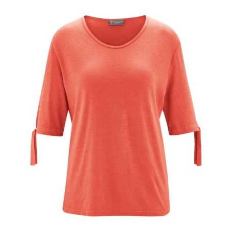 T-shirt femme manches 3/4 détail noeud