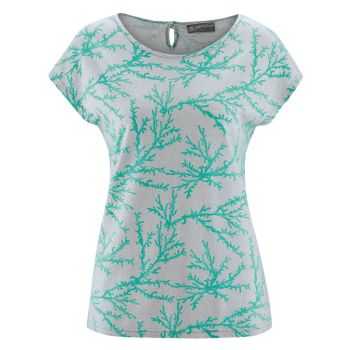 T-shirt femme manches courtes imprimé corail