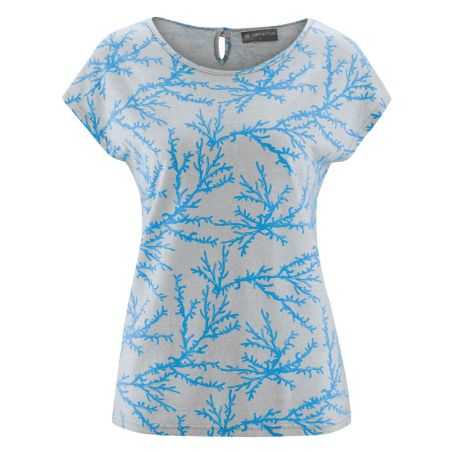 T-shirt femme manches courtes imprimé corail