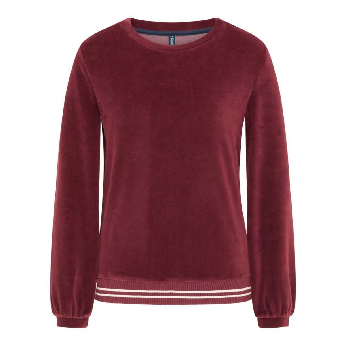 Pull, sweat effet velours coton bio et polyester recyclé
