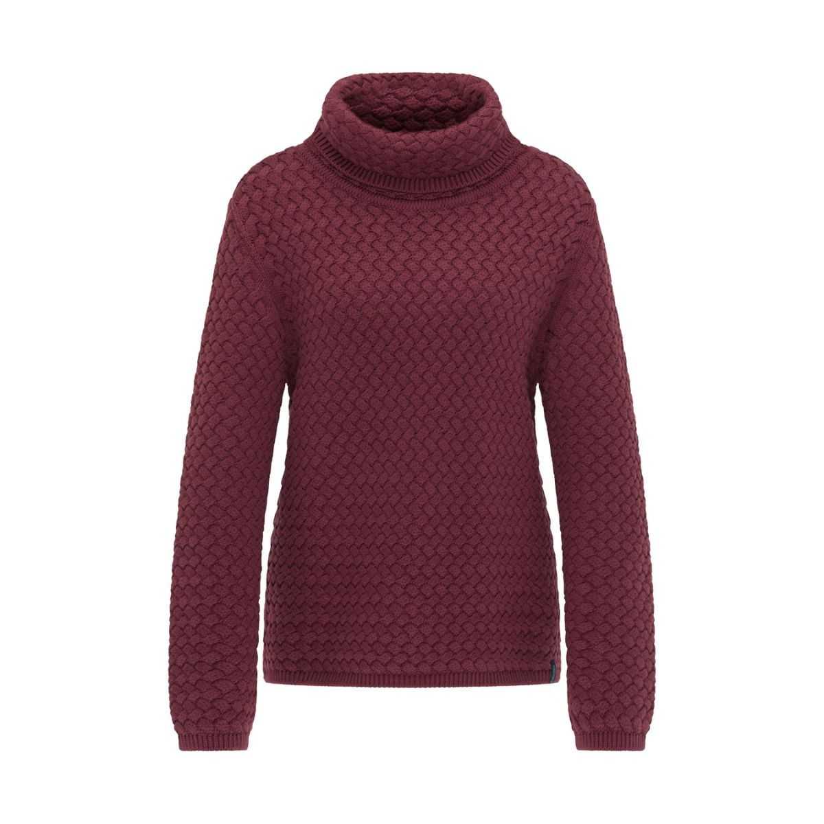 Pull tricoté avec un col montant en coton bio, GOTS