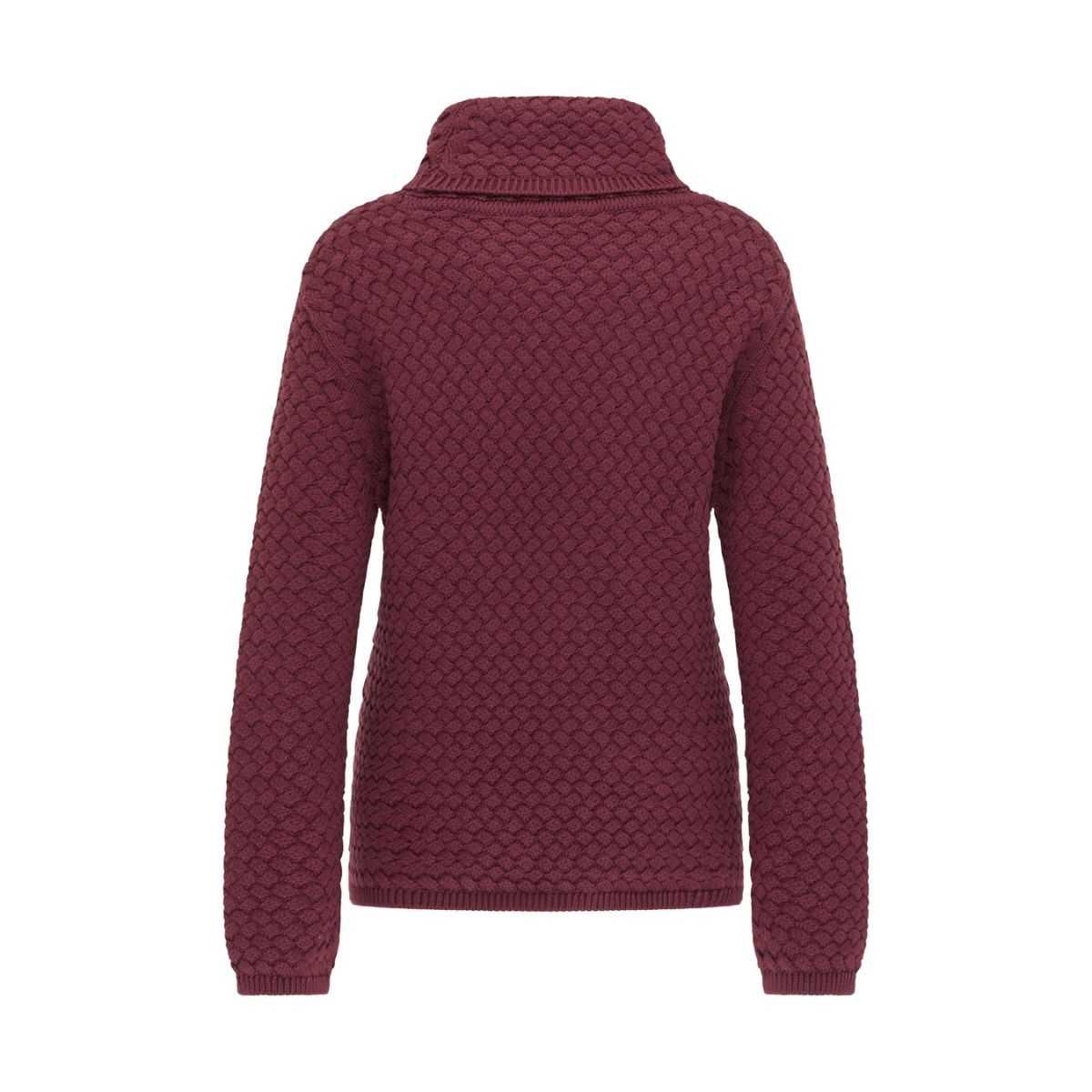 Pull tricoté avec un col montant en coton bio, GOTS
