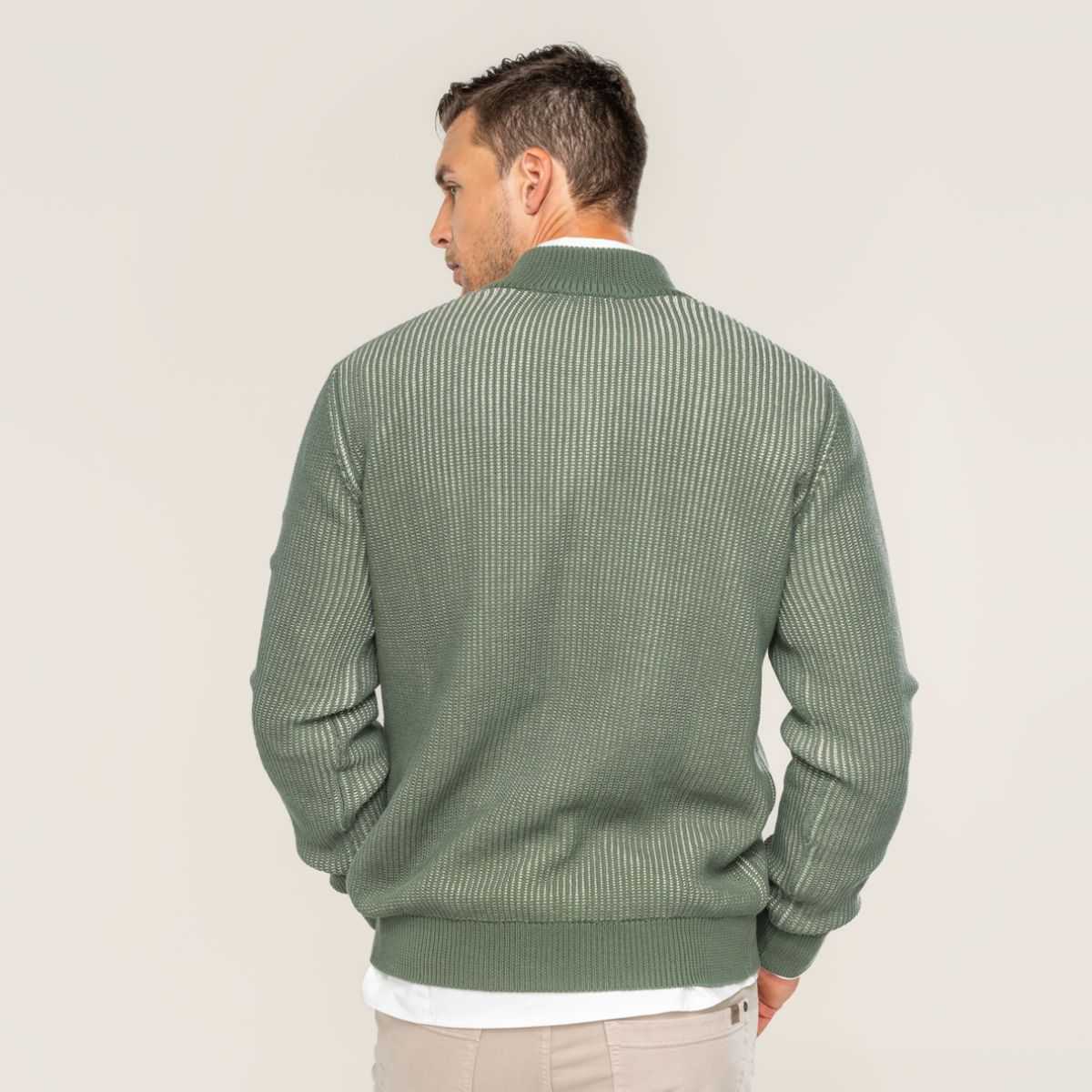 Pull à col camionneur "SAMY" en 100% de coton bio, GOTS et VEGAN