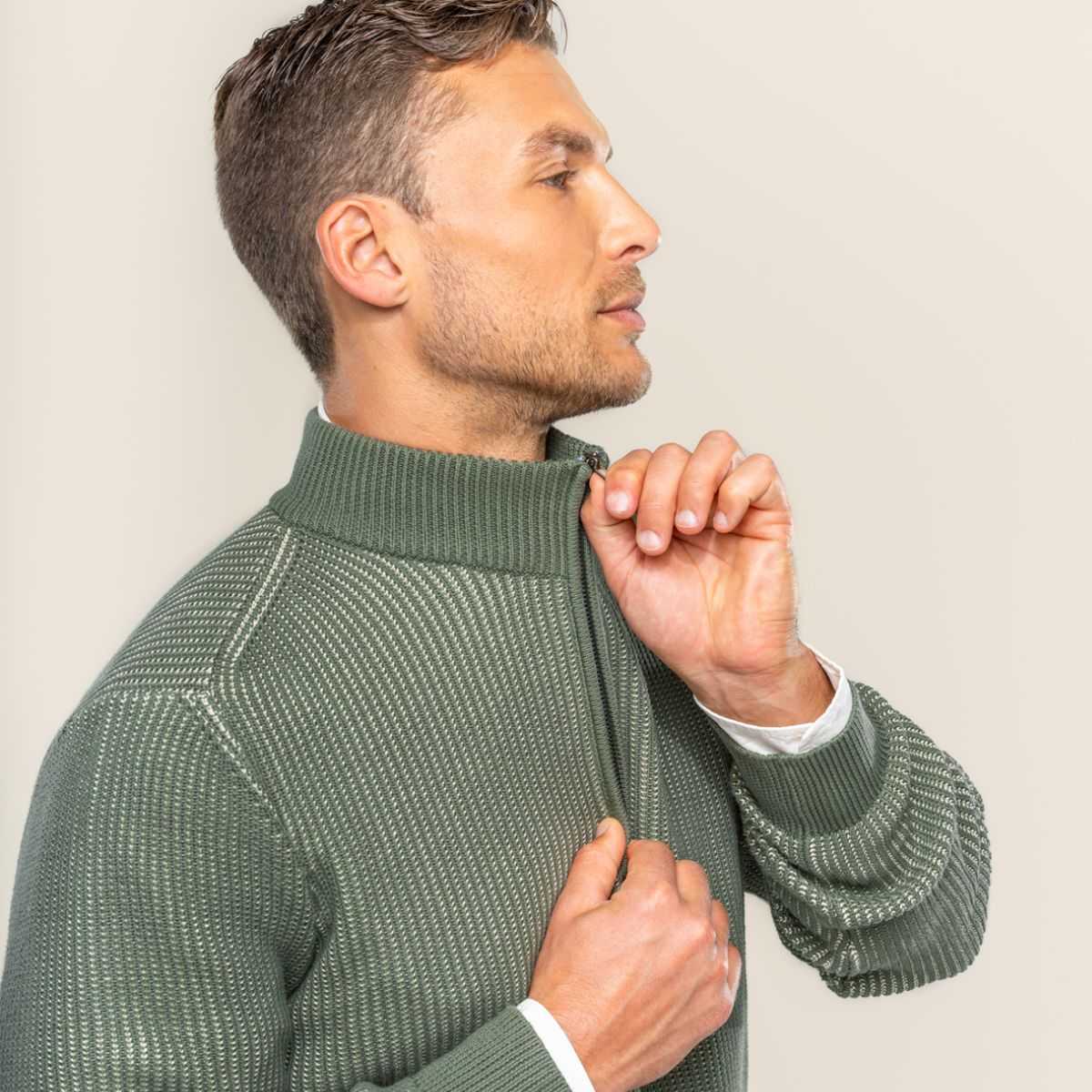 Pull à col camionneur "SAMY" en 100% de coton bio, GOTS et VEGAN