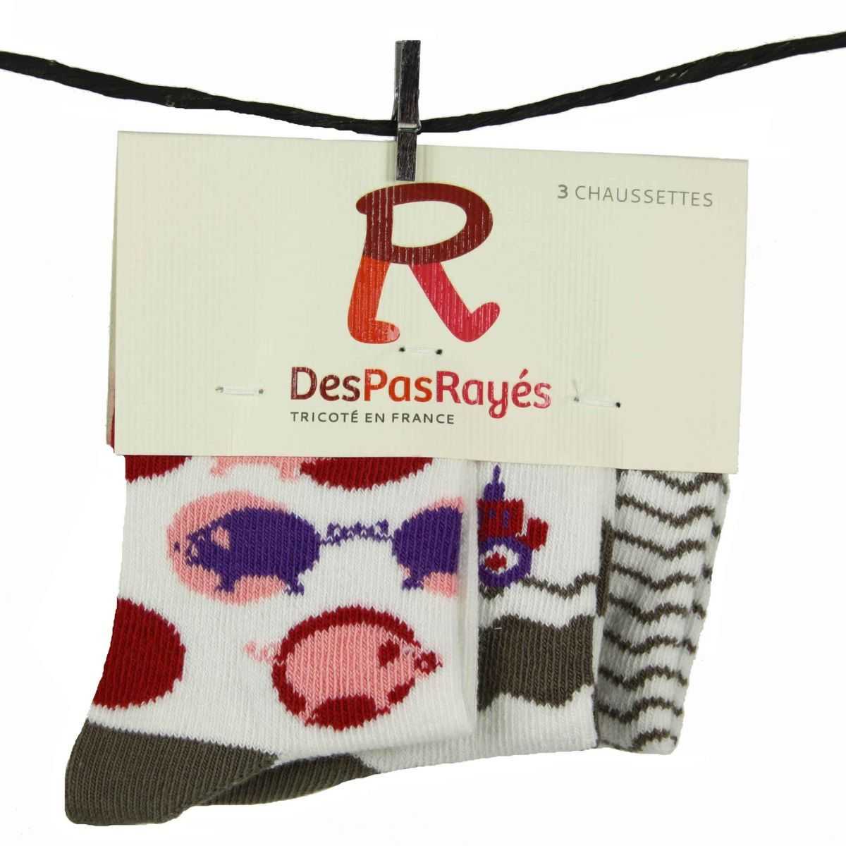 Chaussettes blanches bébé cochon