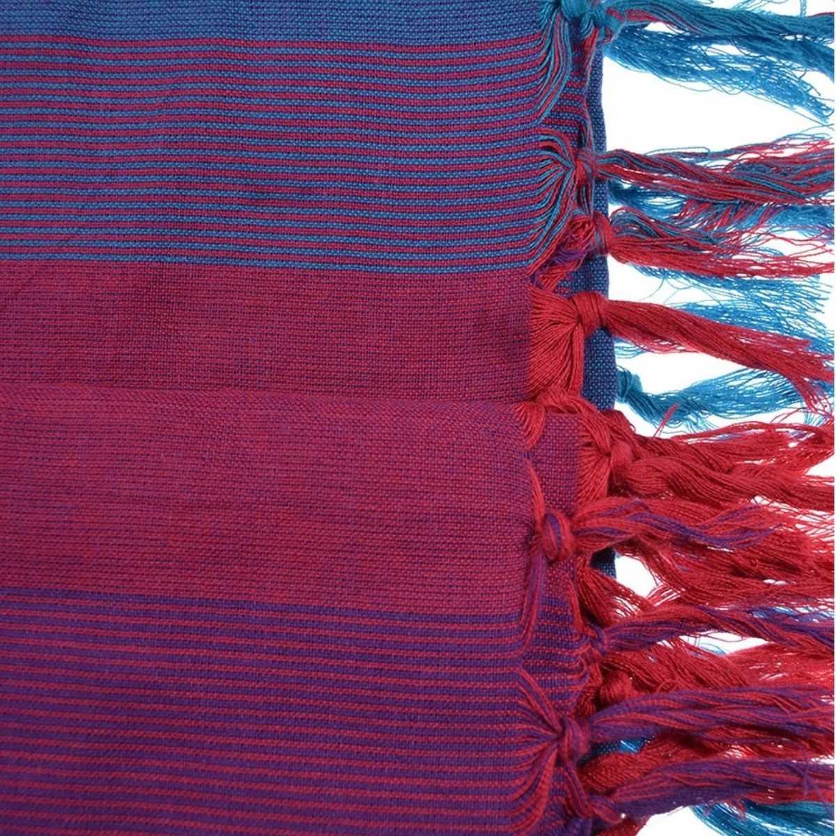 Cheche foulard violet bleu fushia