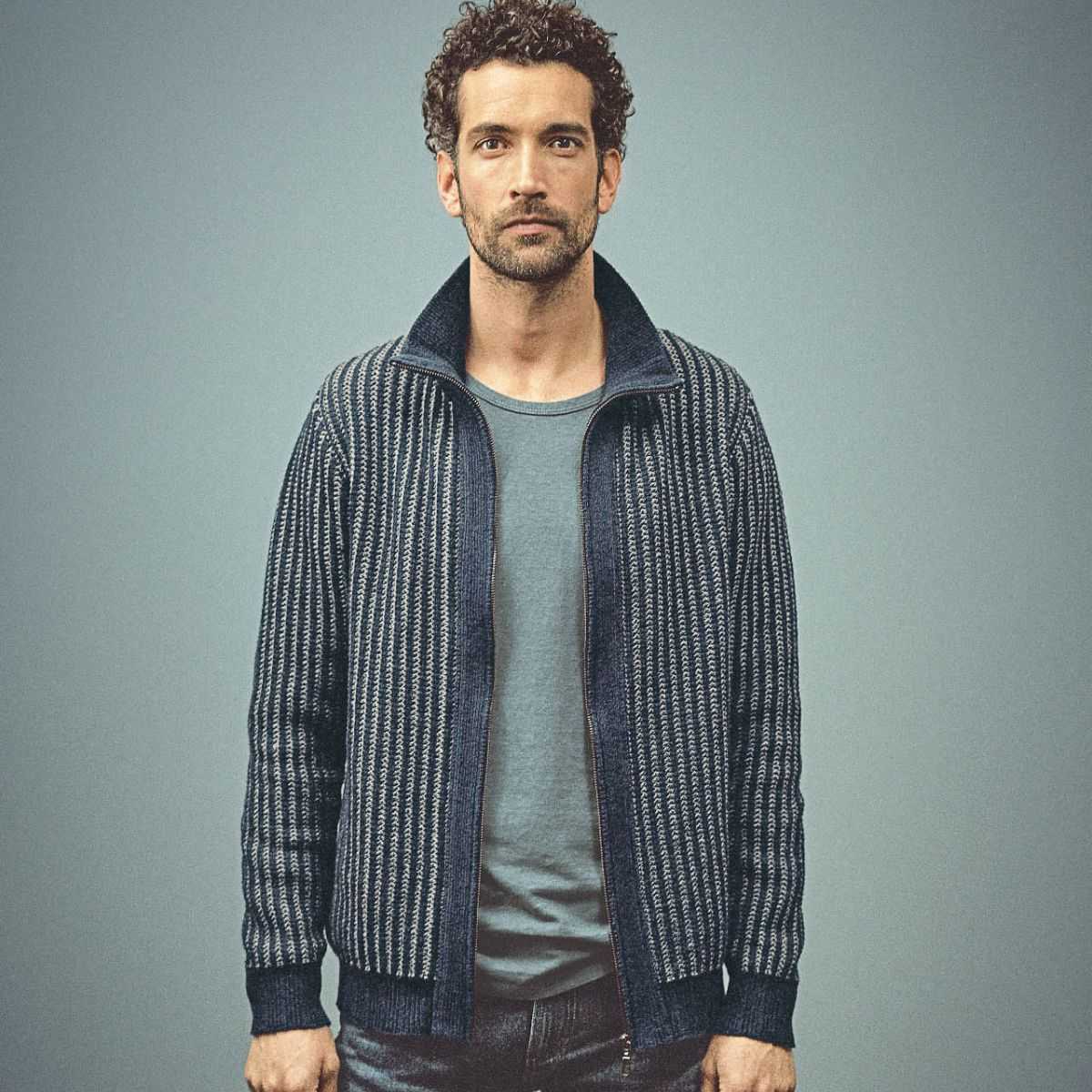 Cardigan homme en chanvre et coton bio 3