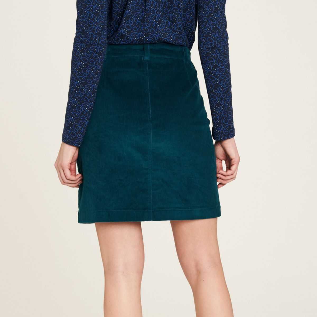 Jupes effets velours, en coton bio, couleur unie, GOTS et VEGAN