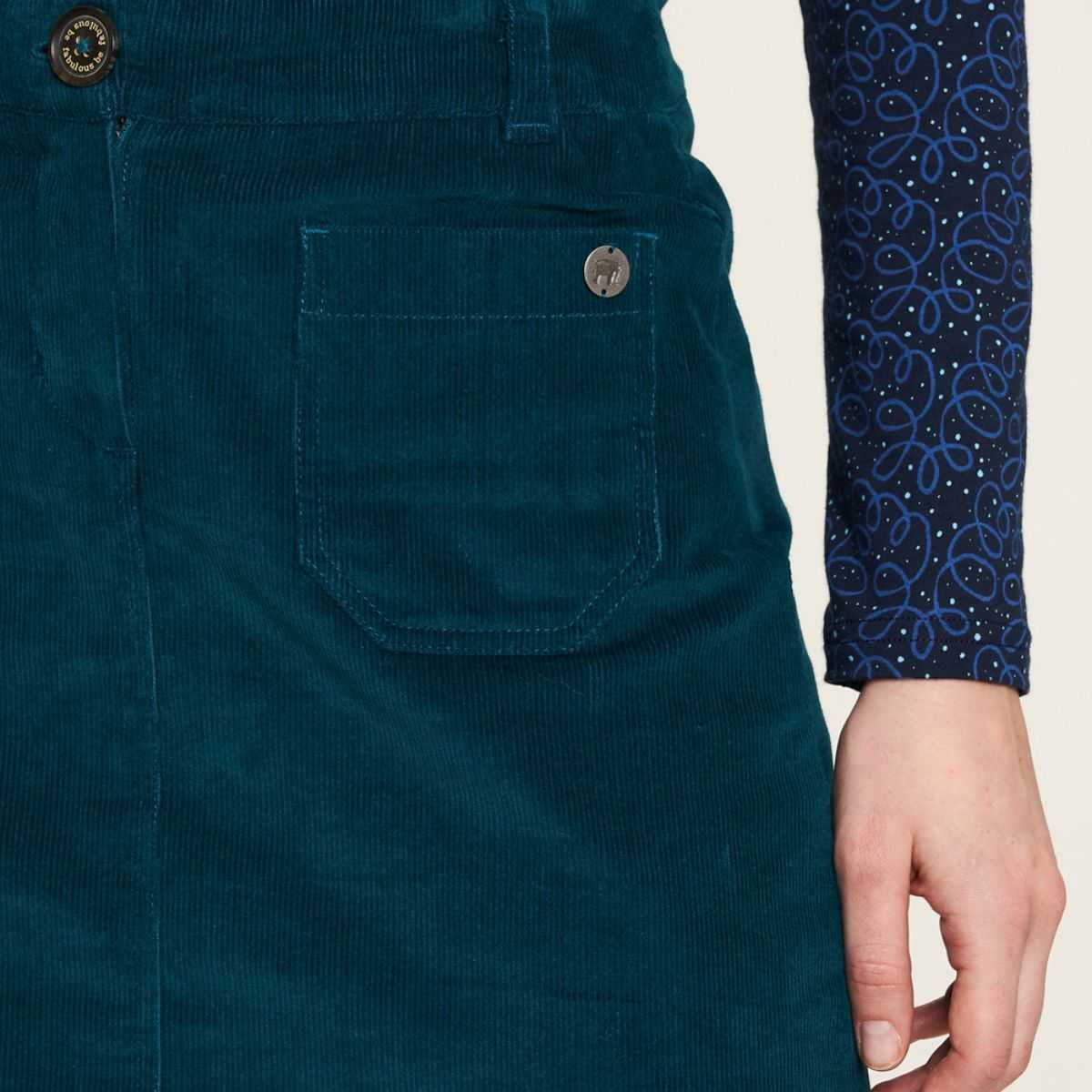 Jupes effets velours, en coton bio, couleur unie, GOTS et VEGAN