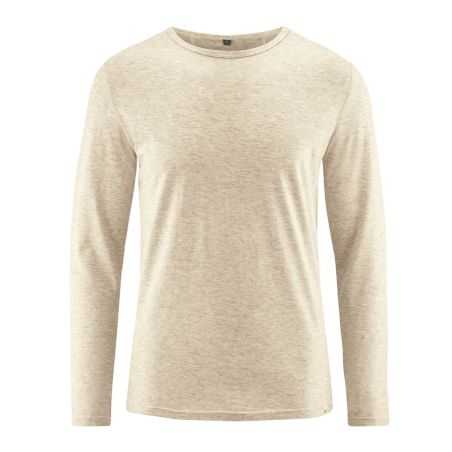 T-shirt manches longues chanvre, laine de yak et coton bio