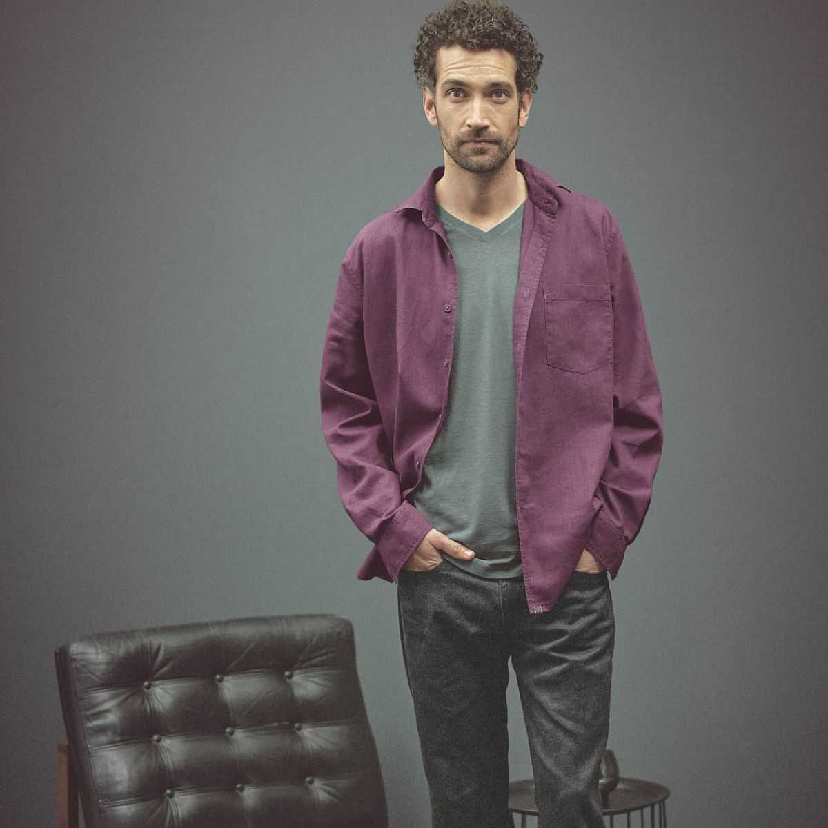 Chemise habillée manches longues chanvre et coton bio