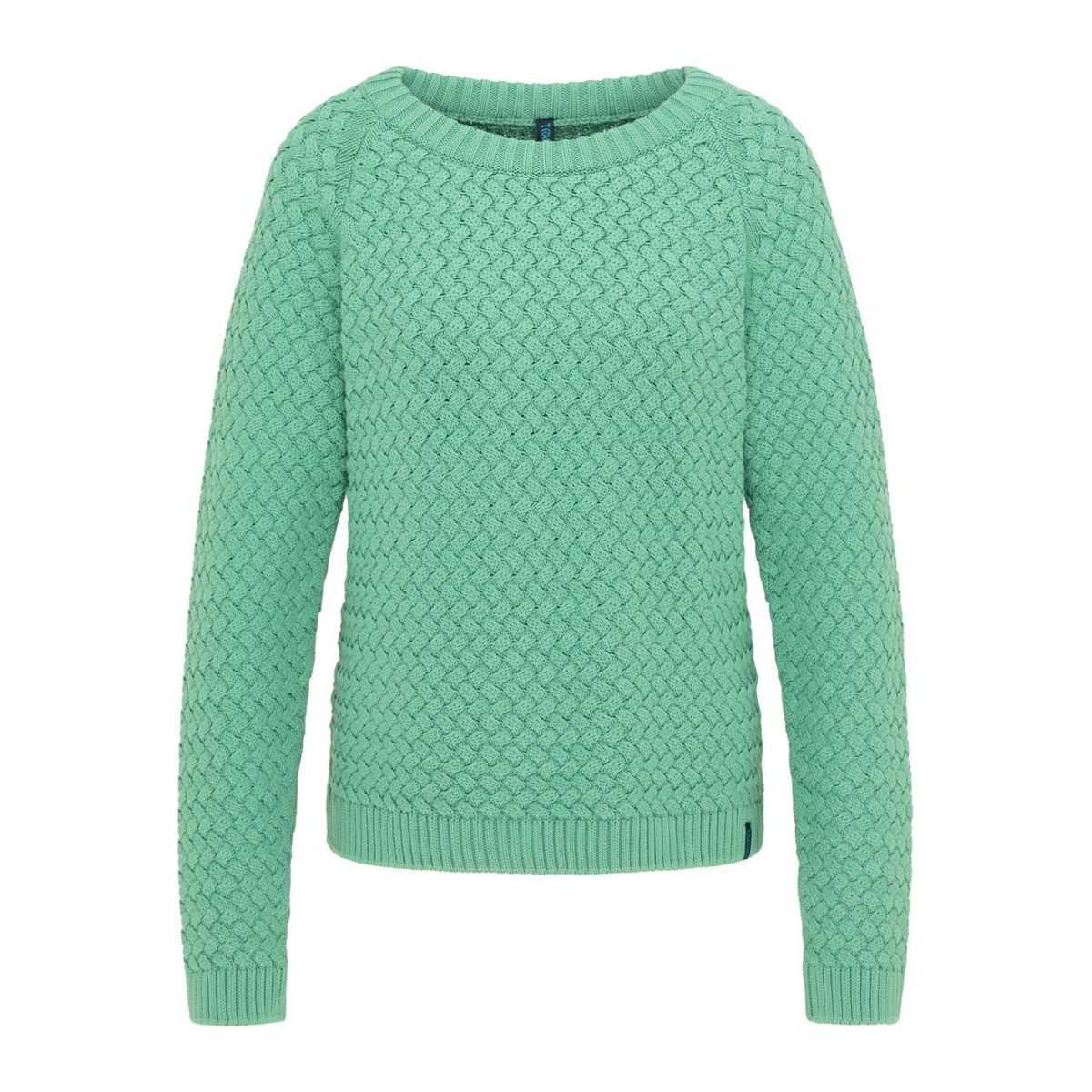 Pull tricoté en coton bio, vert, GOTS
