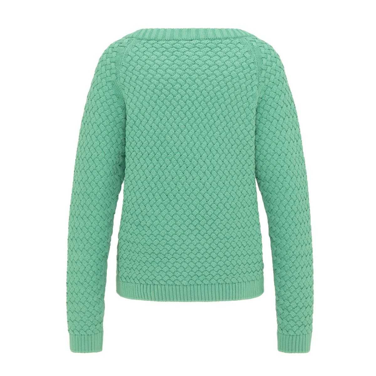 Pull tricoté en coton bio, vert, GOTS