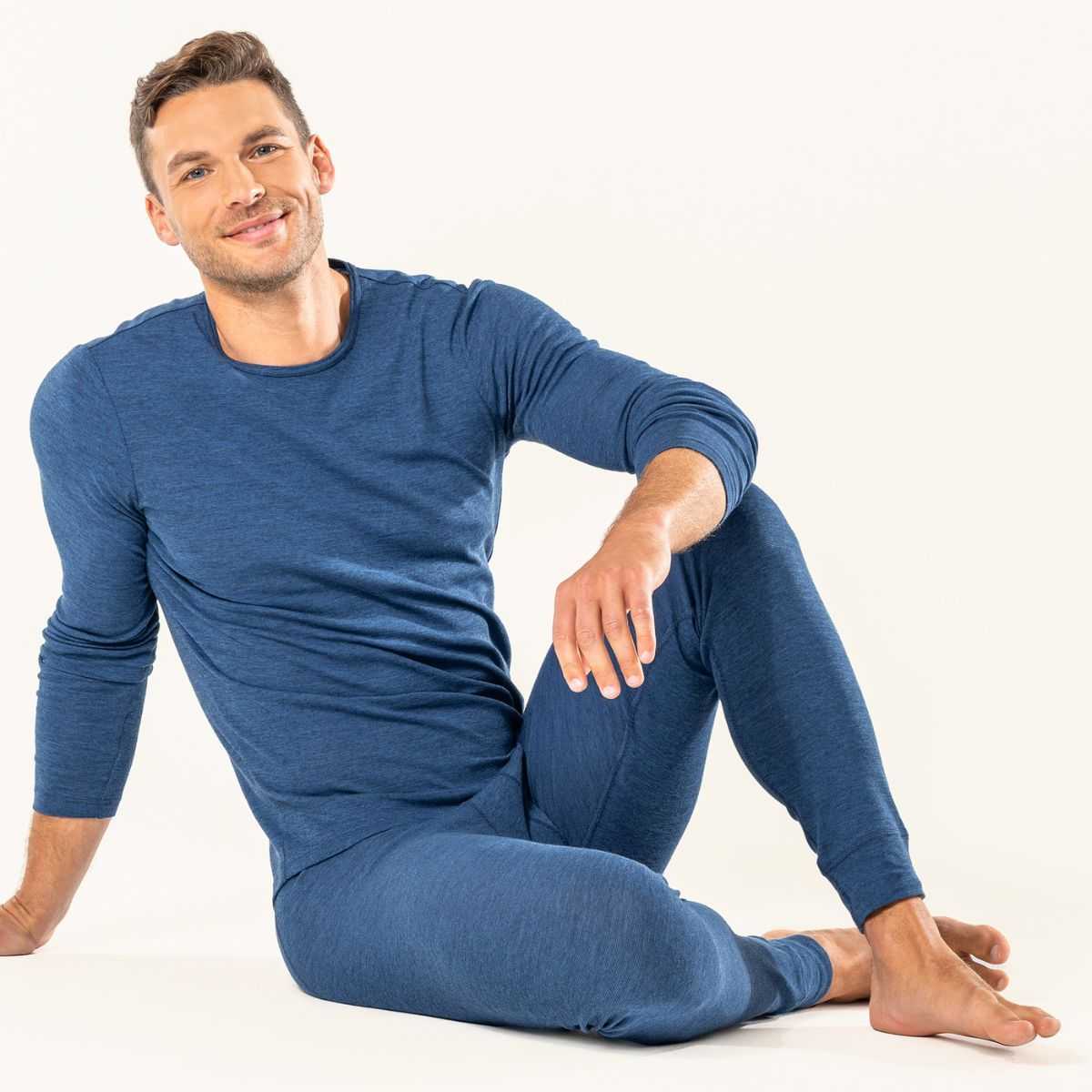 Caleçon long "LINUS" 55% de laine bio, GOTS