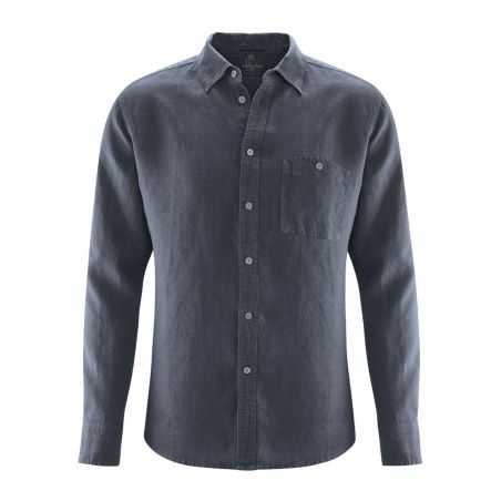 Chemise 100% chanvre poche poitrine Mitch