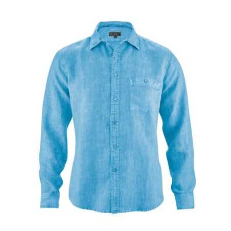 Chemise 100% chanvre poche poitrine Mitch