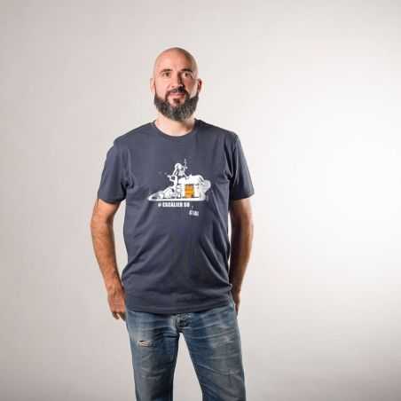 T-shirt "ESCALIER SO CIAL" en 100 % de coton bio, gris, GOTS 1