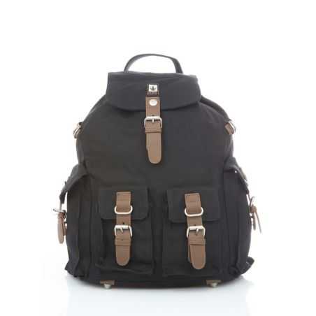Grand sac à dos anthracite Pure chanvre coton bio