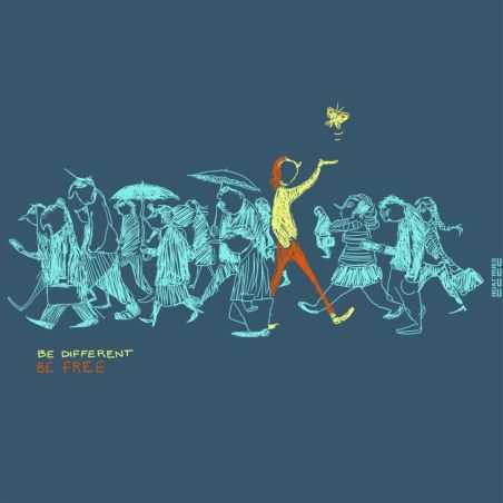 T-shirt femme col V Be Different