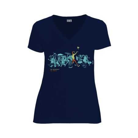 T-shirt femme col V Be Different